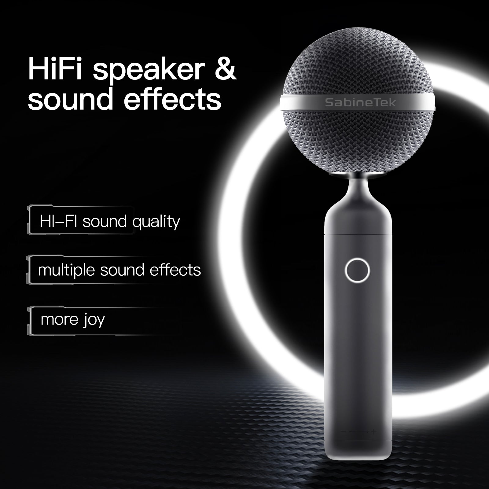 Iconic Bluetooth Karaoke Microphone, Rechargeable Microphone and